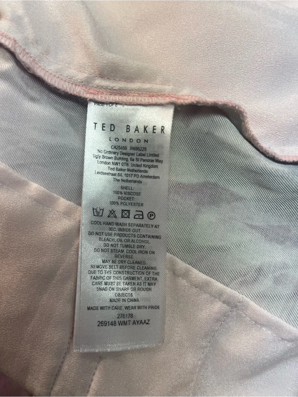 Ted Baker Ayaaz Floral Printed Tailored Shorts Pink Coral